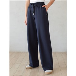 Прямые брюки из тонкого премиального футера с эластаном