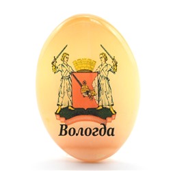 Магнит из селенита герб города Вологда 37*52мм
