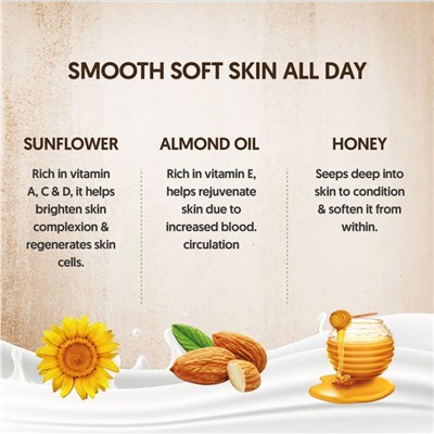 ALMOND HONEY Body Lotion, VLCC (МИНДАЛЬ И МЁД увлажняющий лосьон для тела), с дозатором, 350 мл.