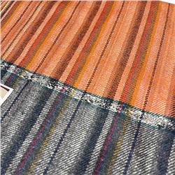 MOHINI SHAWLS Тёплый тибетский палантин В ПОЛОСКУ, цвет ОРАНЖЕВЫЙ (размер 200 см. х 90 см.), 1 шт.