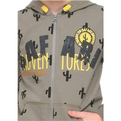 CLE Куртка мал.872757/75анп, серый/т.коричневый