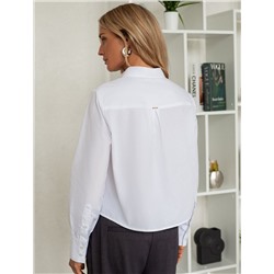 Укороченная блузка из  хлопка