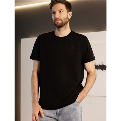 Футболка базовая полуприлегающая из премиального хлопка с эластаном