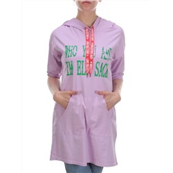 0052 LILAC Кофта женская хлопковая FANG YILU размер свободный 46-48-50