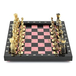 Шахматы из родонита и долерита "Римские" 280*280мм