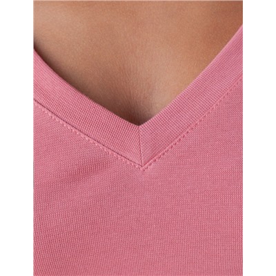 Футболка из плотного трикотажа с плетением риб 1*1