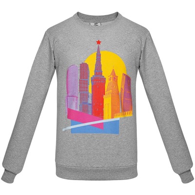 Толстовка Moscow State of Mind, серый меланж