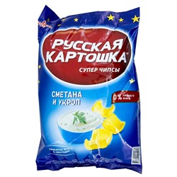 Чипсы Русская картошка со вкусом сметаны и укропа 80гр /1/16 (Русскарт)