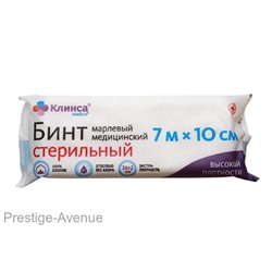 Клинса Бинт марлевый медицинский стерильный (7м*10см)