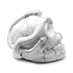 Фигурка из кахолонга "Череп со змеей" 91*65*77мм, 555г.