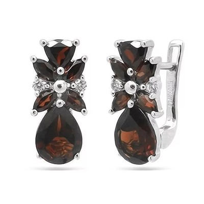 Серьги из серебра гранат, Одайл