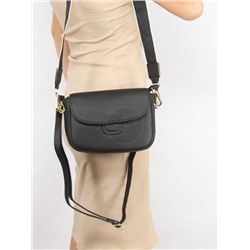 Сумка женская натуральная кожа GU 2023-Q 23,  1отд,  плечевой ремень,  черный 257298
