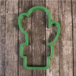 Вырубка для пряника "Кактус" большой пластик, 12 см