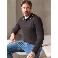 Джемпер-поло из хлопка с нейлоном