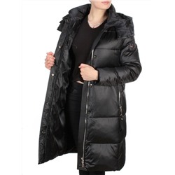 9110 BLACK Пальто зимнее женское FLOWERROVE (200 гр. холлофайбера) размеры 46-48-50-52-54