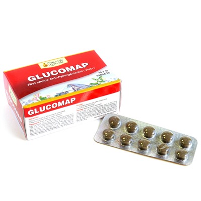 GLUCOMAP Maharishi Ayurveda (Глюкомап, Махариши Аюрведа), КОРОБКА 100 таб.