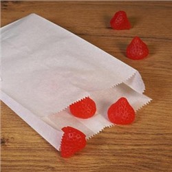 Пакет для сладостей крафт белый, 205*90*40 мм