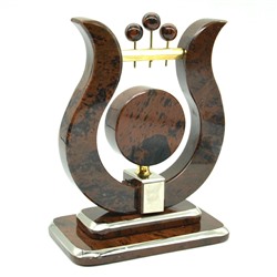 Часы из обсидиана "Лира" 120*60*155мм