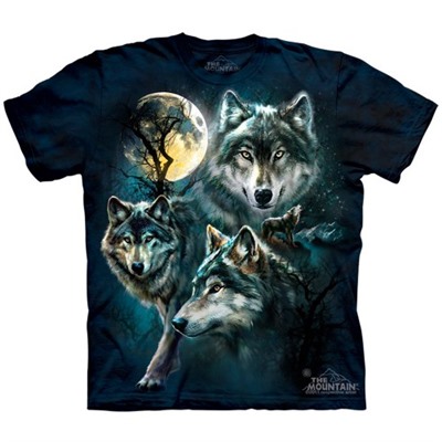 Футболка The Mountain "Moon Wolves Collage" (детская)