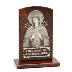 Икона из обсидиана арка "Семистрельная" 75*35*105мм