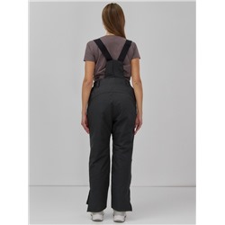 Полукомбинезон утепленный женский большого размера темно-серого цвета 666_1TC