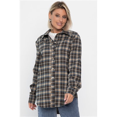 Рубашка Денни (бежево-коричневая) Б14136-7М