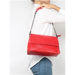 Сумка женская натуральная кожа JRP-J 009-1,  3отд,  плечевой ремень,  красный 257351