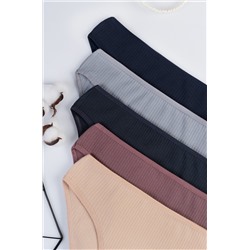 Женские трусы-слипы в рубчик 5шт. Happyfox