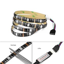 Лента диодная 3м. 30LED/5050 RGB от USB управление с телефона