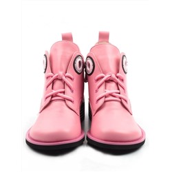 D1-2019 PINK Ботинки женские (натуральная кожа, байка) размер 38