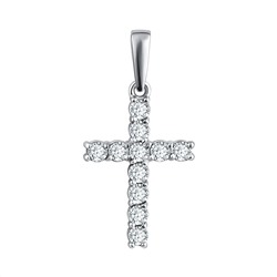 Подвеска из серебра куб.циркон., Л-29358