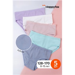Трусы для девочки в рубчик 5шт. Happyfox