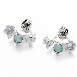 Серьги-гвоздики PR2876 зеленый