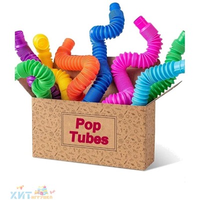 Pop tubes большие 70 см диаметр 3 см / Развивающая игрушка антистресс / гофра / поп трубка в ассортименте tubes_big, tubes_big