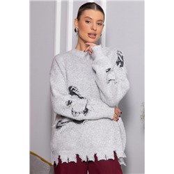 Свитер рваный Наиль (серый) Б14562-13М