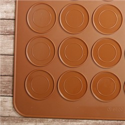 Коврик силиконовый с разметкой для макарун, 28*25 см