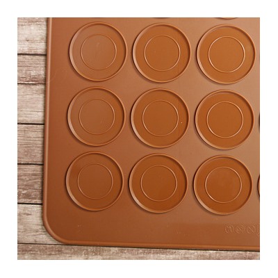 Коврик силиконовый с разметкой для макарун, 28*25 см