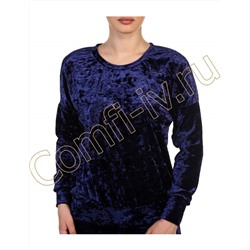 SALE Свитшот из иконвелюра (тёмно-синий)