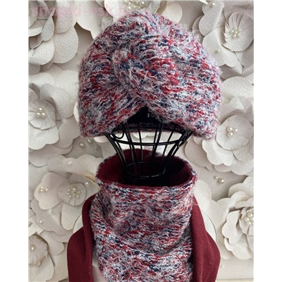 Ясмин букле Комплект женский (чалма+бактус) (55-58)