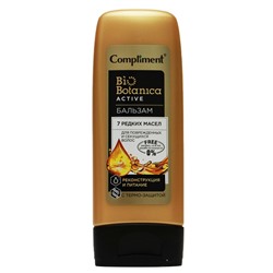 Compliment biobotanica active бальзам 7 редких масел для поврежденных и секущихся волос реконструкция и питание с термо-защитой 200 мл