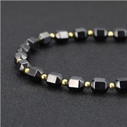 Бусы ШЕСТИГРАННЫЕ ИЗ ГЕМАТИТА - для нормализации давления (длина 45 см.), 1 шт.