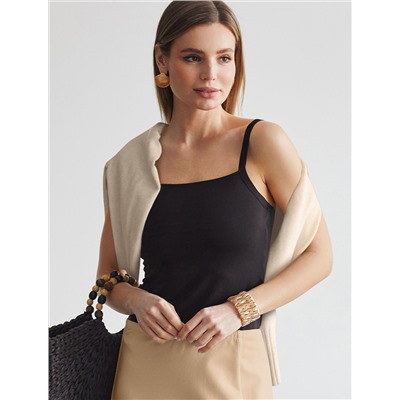 Топ с двуслойной зоной бра из премиального хлопка