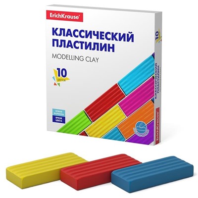 Пластилин 10цв. Erich Krause 160гр. Basic 50640