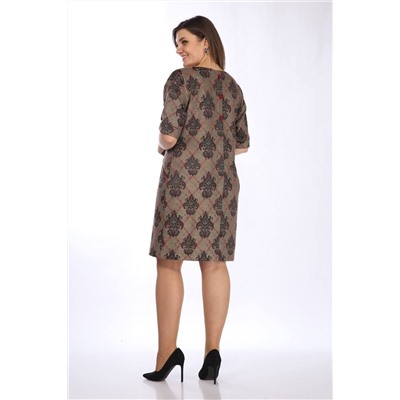 Lady Style Classic 926/17 коричневый_с_черным, Платье