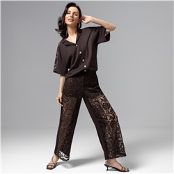 Кюлоты комбинированное с кружевом, Больше, чем просто стиль (горький шоколад)