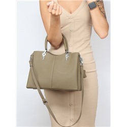Сумка женская натуральная кожа GU 2066-M 208,  3отд,  плечевой ремень,  темный бежевый 256884