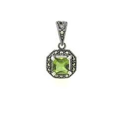 Подвеска из серебра марказит, султанит, SL-AGA135