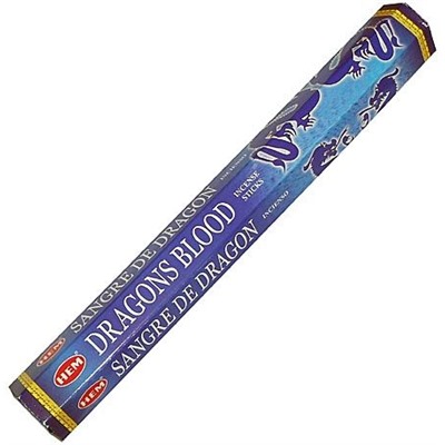 Hem Incense Sticks DRAGONS BLOOD BLUE (Благовония ГОЛУБАЯ КРОВЬ ДРАКОНА, Хем), уп. 20 палочек.