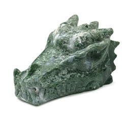 Дракон из камня агат моховой 110*68*61мм, 519г