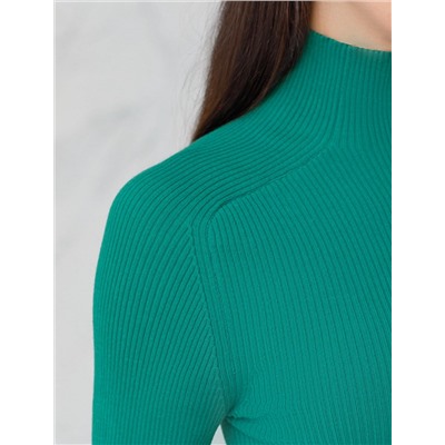 Водолазка тонкой вязки в рубчик из хлопка с нейлоном